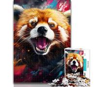 1000 Pieces for Teenagers Red Panda Adult Jigsaws 1000 Pieces Difficult,Toys Educational Games Stress Relieving Artists Collection, Fine Art 75x50cm