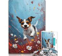 1000 Pieces for Teenagers Running Dog 1000 Pieces Jigsaw Puzzle For Adults Teens,Challenging Game for The Whole for Women, Gifts for Men 50x75cm