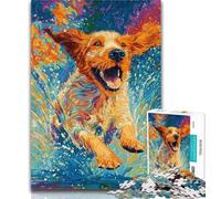 1000 Pieces for Teenagers Running Dog Jigsaws Puzzles 1000 Pieces for Teenagers Gifts,Educational Game for Birthday, Chrismas for And 14 Years Old 26x38cm