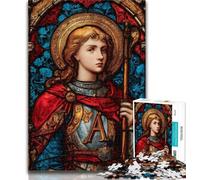 1000 Pieces for Teenagers Saint A Stained Glass 1000 Pieces Jigsaw Puzzle For Adults Teens,Toy Intellectual Game Artists Collection, Fine Art 26x38cm