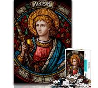 1000 Pieces for Teenagers Saint A Stained Glass 1000 Pieces Jigsaw Puzzles For Teens And Adults,Train Your Brain And Hands Birthday Present, Gifts (50x75cm)