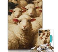 1000 Pieces for Teenagers Sheep 1000 Piece Jigsaw Puzzles for Teenagers,DIY Birthday Gifts for Teens And Adults 26x38cm