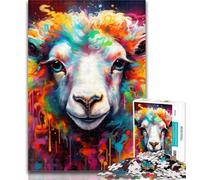 1000 Pieces for Teenagers Sheep Adult Jigsaws 1000 Pieces Difficult,Toys Educational Games Stress Relieving Artists Collection, Fine Art 26x38cm