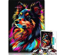 1000 Pieces for Teenagers Shetland Sheepdog Puzzles 1000 Pieces for Adults,for Is Ideal As A Gift for The Whole Family for And 14 Years Old 75x50cm