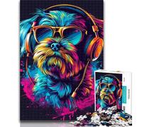 1000 Pieces for Teenagers Shih Tzu Neon Jigsaw Puzzles for Teenagers 1000,Family Entertainment Toys Is Ideal As A Gift for The Whole Family 50x75cm