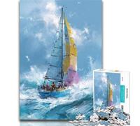 1000 Pieces for Teenagers Ship Sailing on The Sea 1000 Pieces Jigsaw Puzzle For Adults Teens,Challenging Game for The Whole for Women, Gifts for Men 50x75cm