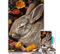 1000 Pieces for Teenagers Sleeping Bunny Jigsaw Puzzles for Teenagers,Toys Educational Games Stress Relieving Unique Home Decor And Gifts 50x75cm