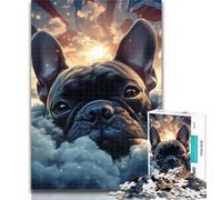 1000 Pieces for Teenagers Sleeping Pug Jigsaws Puzzles 1000 Pieces for Adults Gifts,Present & Gift for Lovers Or Friends 50x75cm