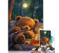 1000 Pieces for Teenagers Sleeping Teddy Bear 1000 Pieces Jigsaw Puzzles for Adults And Teens,Unique Birthday And Gifts for Age 14+ 50x75cm