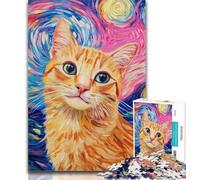 1000 Pieces for Teenagers Smiling Cat Jigsaw Puzzles for Adults 1000 Pieces,for Home Decoration for Age 14 Years Up 26x38cm