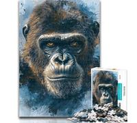 1000 Pieces for Teenagers Smoky Chimpanzee 1000 Piece Jigsaw Puzzles for Adults,Educational Stress Relief Toy Great Gifts And Toys 50x75cm