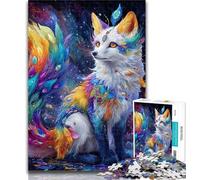 1000 Pieces for Teenagers Spirit Fox 1000 Piece Jigsaw Puzzles for Teenagers,Stress Reliever Staycation Kill Time Funny Gift 50x75cm