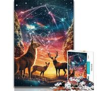 1000 Pieces for Teenagers Starling Grove Deer Jigsaws 1000 Pieces for Adults,Learning Educational Toys Family Games Birthday Present, Gifts 50x75cm