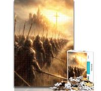 1000 Pieces for Teenagers Ten Medieval Angel Knights 1000 Piece Jigsaw Puzzles for Teenagers,Relax Games Is Ideal As A Gift for The Whole Family 50x75cm