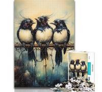 1000 Pieces for Teenagers Three Birds 1000 Piece Jigsaw Puzzles for Adults,Perfect for Game Nights, Colorful Toy for Home Gift 26x38cm