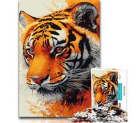1000 Pieces for Teenagers Tiger Portrait Jigsaw Puzzles for Teenagers 1000,Family Entertainment Toys Is Ideal As A Gift for The Whole Family 50x75cm