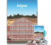 1000 Pieces for Teenagers Travel to Jaipur Puzzles 1000 Pieces for Adults,Educational Game Challenge Toy for Women And Men 75x50cm