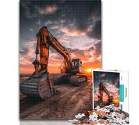 1000 Pieces for Teenagers Truck Excavator 1000 Piece Jigsaw Puzzles for Teenagers,Parent-child Interaction for Age 14 Years Up 50x75cm