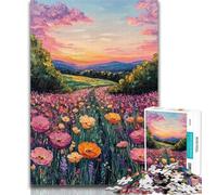 1000 Pieces for Teenagers Tulip Garden 1000 Piece Jigsaw Puzzles for Teenagers,Stress Reliever Staycation Kill Time Funny Gift 50x75cm