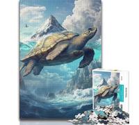 1000 Pieces for Teenagers Turtle Island Landscape Jigsaw Puzzles 1000 Pieces for Adults Teens,Perfect for Game Nights, Colorful Toy for Home Gift (50x75cm)