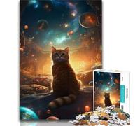 1000 Pieces for Teenagers Universe of Cats Puzzles 1000 Pieces for Adults,for Is Ideal As A Gift for The Whole Family for And 14 Years Old (38x26cm)
