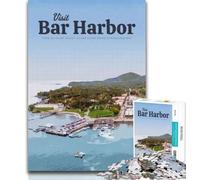 1000 Pieces for Teenagers Visit Bar Harbor Puzzles 1000 Pieces for Adults,Educational Game Challenge Toy for Women And Men 26x38cm