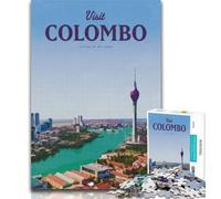 1000 Pieces for Teenagers Visit Colombo Jigsaw Puzzles for Adults 1000 Pieces,Family Game Stress Reliever Difficult Challenge Great Gifts And Toys 75x50cm
