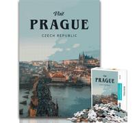 1000 Pieces for Teenagers Visit Prague Puzzles 1000 Pieces for Adults,Educational Game Challenge Toy for Women And Men 26x38cm