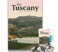 1000 Pieces for Teenagers Visit Tuscany 1000 Piece Jigsaw Puzzle for Adults And Teenagers,Educational Games Home Decoration Artists Collection, Fine Art 26x38cm