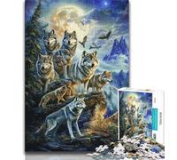 1000 Pieces for Teenagers Wolf Pack 1000 Piece Jigsaw Puzzles for Teenagers,Parent-child Interaction for Age 14 Years Up (26x38cm)