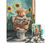 1000 Pieces for Teenagers Yak in The Toilet Jigsaw Puzzles 1000 Pieces for Adults Teens,Perfect for Game Nights, Colorful Toy for Home Gift 26x38cm