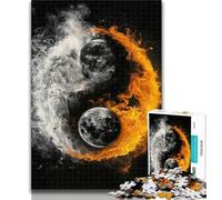 1000 Pieces for Teenagers Yin And Yang 1000 Pieces Jigsaw Puzzles For Teens And Adults,Train Your Brain And Hands Birthday Present, Gifts 26x38cm