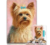 1000 Pieces for Teenagers Yorkshire Terrier Jigsaw Puzzles for Teenagers 1000 Piece,Family Game Stress Reliever Difficult Challenge Secret Santa Gifts 50x75cm
