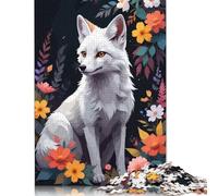 1000 Pieces Fox And Flower Square Jigsaw Puzzles for Adults And Paper Puzzles Children Puzzles 38x26cm/1000pcs