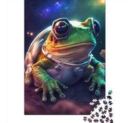 1000 Pieces Frog Space Astronaut3 Jigsaw Puzzles for Adults Wooden Puzzles for Adults Teenager Man Woman Gift 1000pcs (38x26cm)