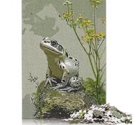 1000 Pieces Frog Vintage Puzzles Jigsaw Adults Difficulty Puzzles Jigsaw Educational Games Toy Family Decoration 1000pcs (75x50cm)