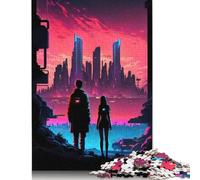 1000 Pieces Future City Skyline Jigsaw Puzzle Puzzles for Adults & Teenager for Adults Teenagers Age 14+ 1000pcs (75x50cm)