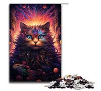 1000 Pieces Future Colorful Psychedelic Cat Puzzles for Adults Impossible Puzzle Stress Reliever for And Teenager Age 14 And Up 1000 PCS