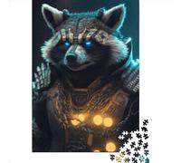 1000 Pieces Future Raccoon1 Jigsaw Puzzles for Adults Wooden Puzzles for Adults Teenager Man Woman Gift 1000pcs (75x50cm)