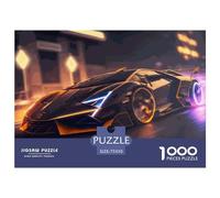 1000 Pieces Futuristic Supersport Car Creative Square Wooden Jigsaw Puzzles for Adults Educational Game Challenge Toy 1000pcs (75x50cm)