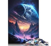 1000 Pieces Galactic Twilight Fantasy Puzzle Jigsaw Adults Jigsaw Difficulty Jigsaw Educational Game Toy Family Decoration (75x50cm)