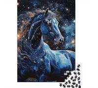1000 Pieces Galaxies Horses Puzzle for Adults Paper Puzzles Jigsaw Puzzles for Adults Educational Game Challenge Toy 1000pcs (38x26cm)