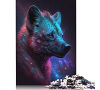 1000 Pieces Galaxy African Hyena Jigsaw Puzzles Adults Difficulty Puzzles Strengthen Relationships between Family Members 1000pcs (75x50cm)