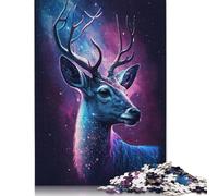 1000 Pieces Galaxy Animal Deer Jigsaw Puzzles Difficulty Jigsaw Puzzles Education Games Toys 1000pcs (75x50cm)