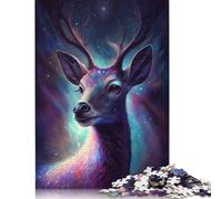1000 Pieces Galaxy Animal Deer Puzzles Jigsaw Adults Difficulty Jigsaw Puzzle Relaxing Games Toy 1000pcs (75x50cm)