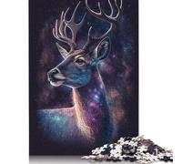 1000 Pieces Galaxy Animal Deer Puzzles Jigsaw Adults Difficulty Jigsaw Puzzle Relaxing Games Toy 1000pcs (75x50cm)