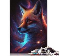 1000 Pieces Galaxy Nebula Fox for Adults Difficult Jigsaw Puzzles for Adults Family Fun Jigsaws Puzzles 1000pcs (75x50cm)