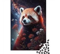 1000 Pieces Galaxy Red Panda Flower for Adults Difficult Jigsaw Paper Puzzle for Adults Christmas Eve Gifts 1000pcs (38x26cm)