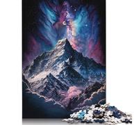 1000 Pieces Galaxy Snowy Mountain Puzzle Jigsaw Difficulty Puzzle Jigsaw Educational Game Toy 1000pcs (75x50cm)