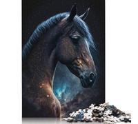 1000 Pieces Galaxy Space Animal Horse Jigsaw Puzzles Difficulty Jigsaw Puzzles Education Games Toys 1000pcs (75x50cm)